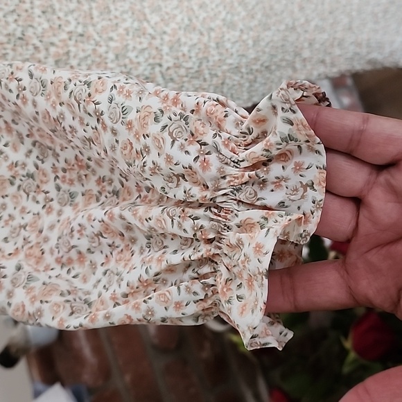 Petal & Pup Cottagecore Floral Smocked Midi Dress - Picture 8 of 9